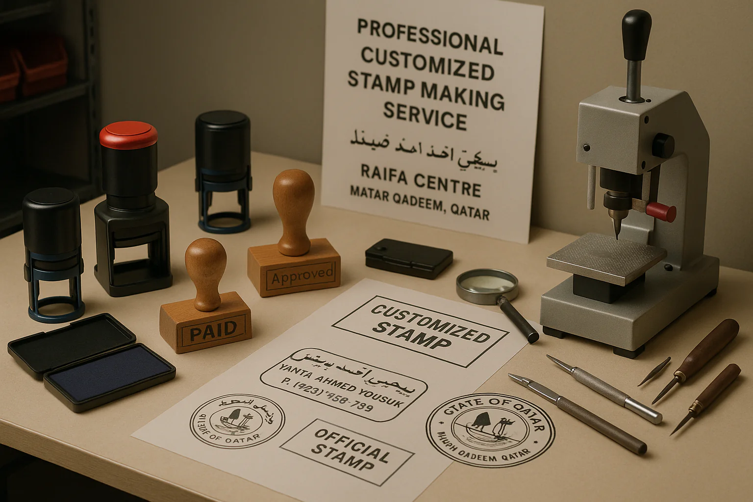 Customize Stamp Maker in Dubai | All Sizes & Colors
